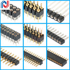 1Pcs 1.27mm/2.0/2.54mm 1/2x40P Round Hole Round Needle Female Header Pin Row Connector Single Double Row Gold Plated Tin Plated