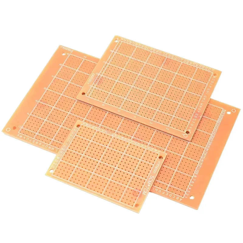 Single-sided Breadboard, Prototype Board, Perfboard, 2.54mm Pitch Bakelite Circuit Board, Sizes: 5/7/9/15cm