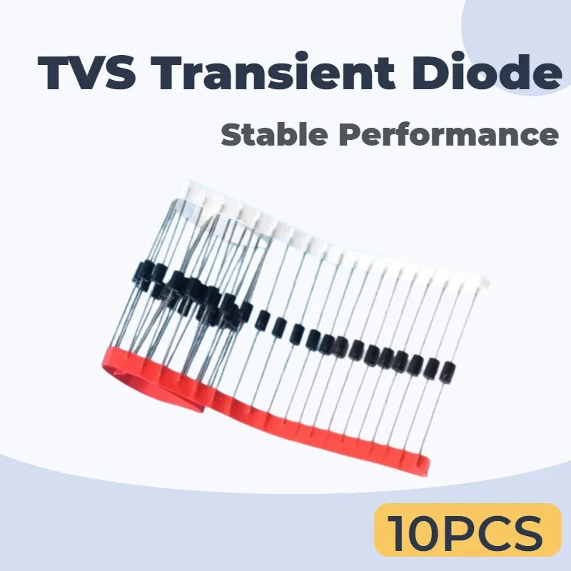 10PCS TVS Transient Suppression Diode 1.5KE6.8V/7.5V/8.2V/9.1V/10V/11V/12V/13V/15V/16V/18V/20V/22V/24V/27V/30V33V/36V
