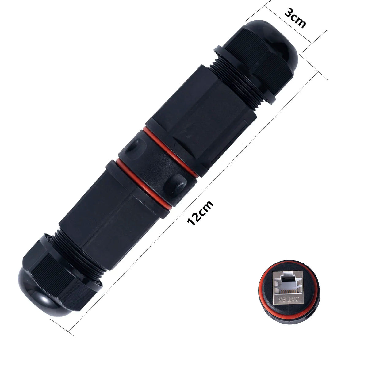 RJ45 Connector Outdoor Waterproof Female To Female Port Network LAN Splitter Transfer Head Adapter Coupler CAT5e CAT6