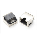 2PCS Metal RJ45 Shield Network Jack 8 Pin PCB SMT/horizontal/vertical Board Female Socket Connector 8P8C