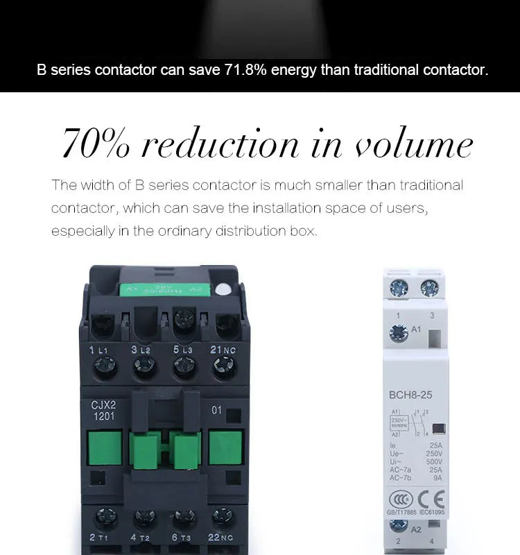 Contactor 220V Contactore Bobina Rele 230V 24V Y Nc Din Rail Household Modular 2No 2Nc 1No 240V 2P 110V Vac Silence Relai