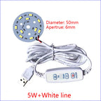 1PCS DC3V-5V Dimmable 5730 SMD LED Lamp 1W 2W 3W 4W 5W 10W LED Light Beads White Warm White With Light Adjust Switch.