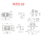 1PCS  Connector Terminal 2P 4P 6P 8P 12P Push In Jack Spring Load Audio Speaker Terminals Breadboard Clips