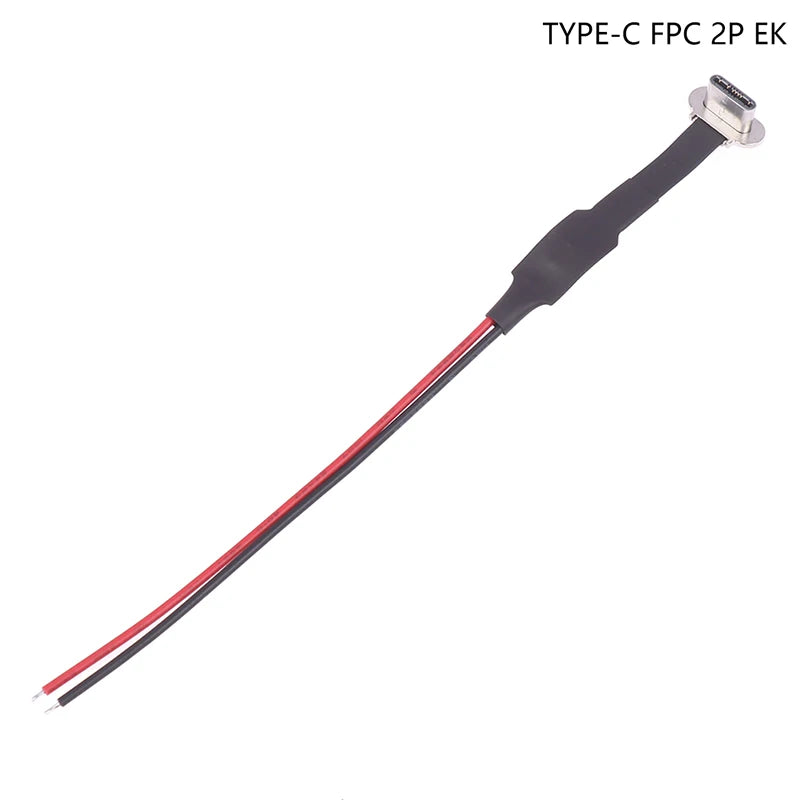 Type-C Micro USB Connector FPC 2Pin 3Pin W/ Resistor R1 Soft Flat Cable Male Charging Cable Fast Charge Wire Extention For Phone