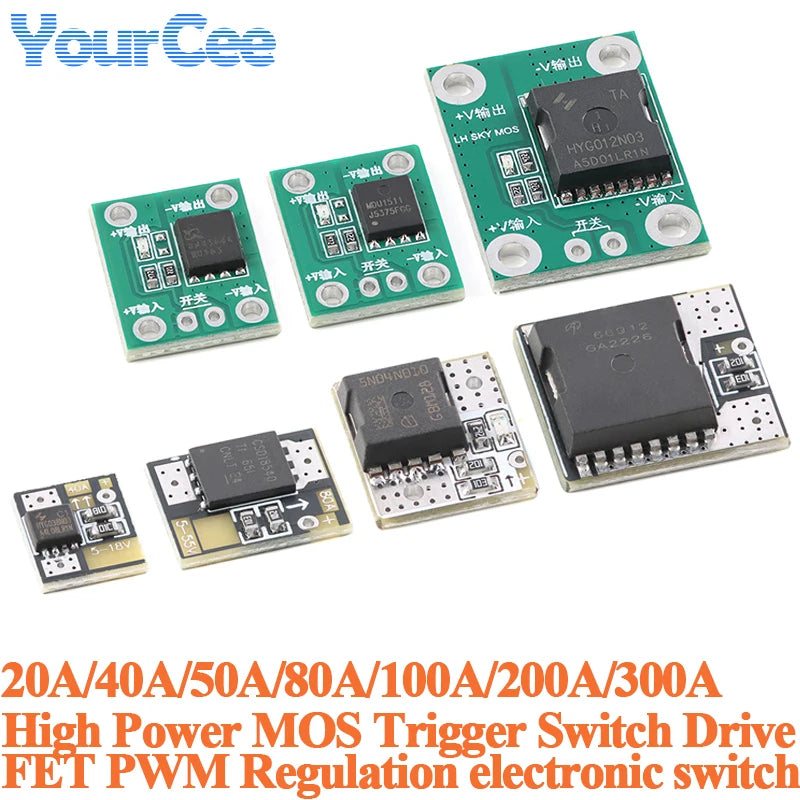 10pcs/1pc High-power MOS Trigger Switch Drive 20A 40A 50A 100A 200A 300A FET PWM Regulation Electronic Switch Control Module