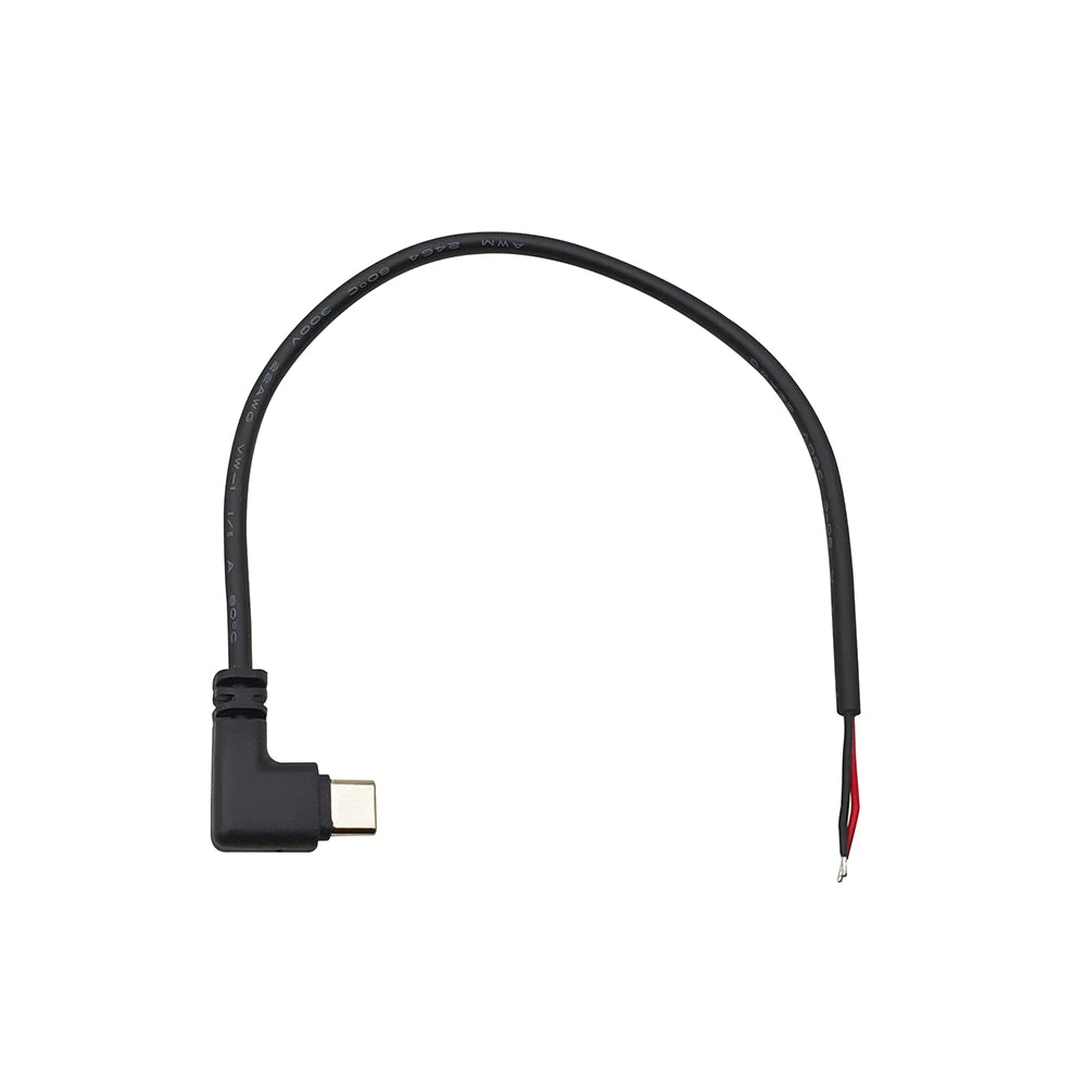 1Pcs 2 Pin 4 Pin Type-C Micro USB USB 2.0 A Male Plug Elbow Head Power Cable Welding Connector DIY Repair Line 0.25M 0.3M 1M