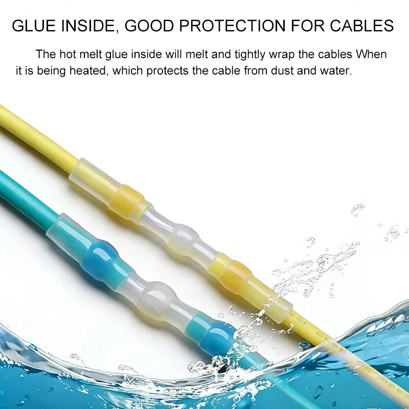Waterproof Heat Shrink Butt Splices for A Secure Corrosion-Resistant Seal All-in-One Solder Seal Wire Connector Kit With Box