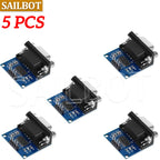 1/5/10PCS MAX3232 RS232 to TTL Serial Port Converter Module Female DB9 Connector MAX232 Flashing Board