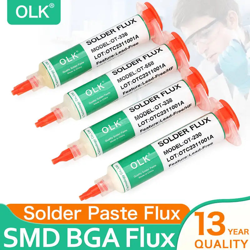 Olk SMD Flux Pcb Repair Soldering Flux No-Clean Solder Paste Welding Advanced Oil Flux For Welding Grease 10cc Soldering Repair