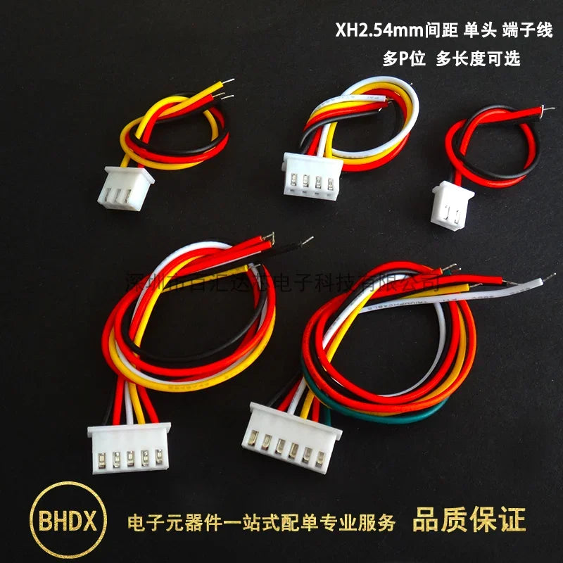 JST XH 2.54mm Wire Color Cable Connector 2/3/4/5/6/7/8/9/10/11/12/13/14/15/16/17/18/19/20 Pin XH2.54 Pitch Plug 10CM 20CM 30CM
