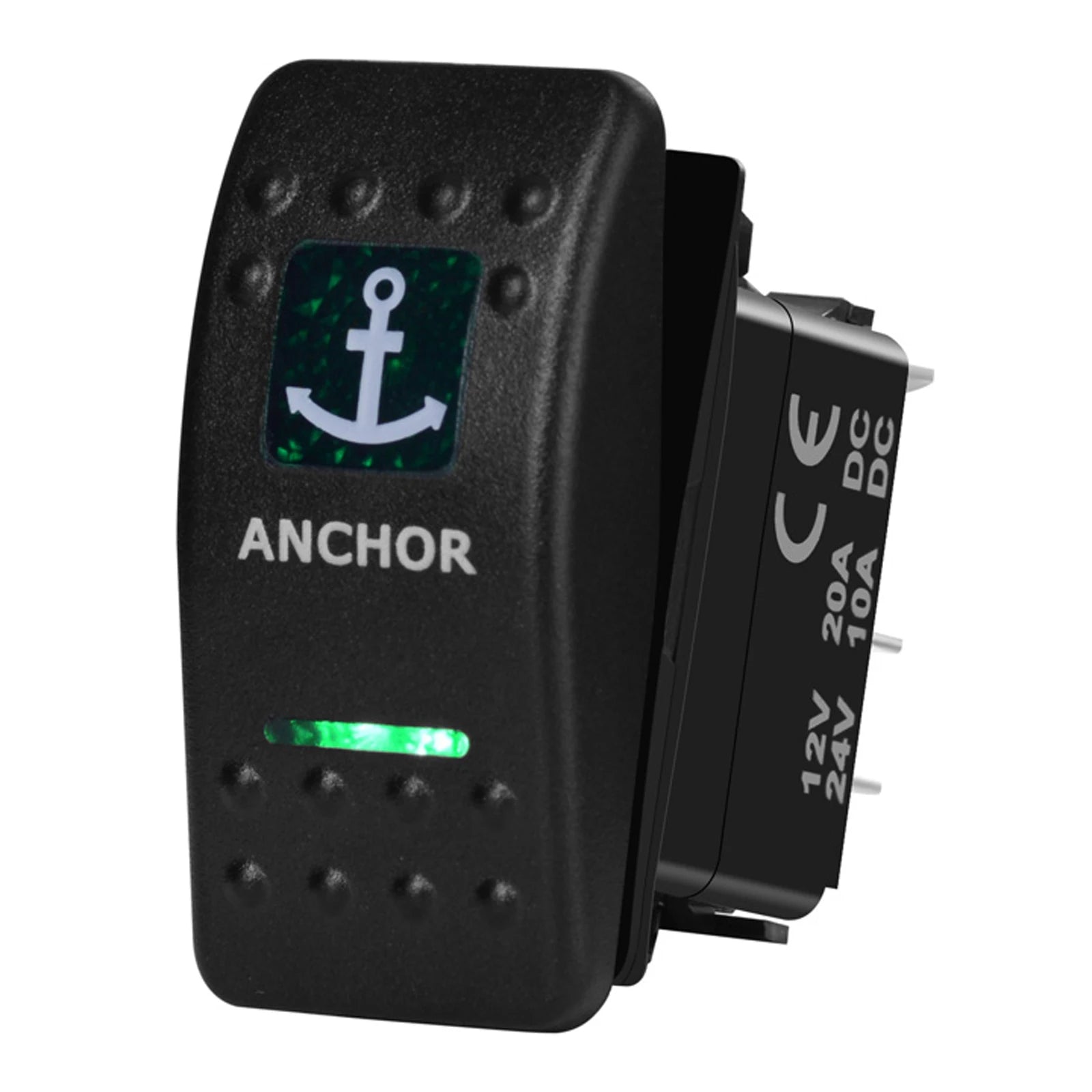 12V/24V Marine Rocker Switch Green LED SPST ON-OFF & DPDT ON-OFF-ON Momentary Toggle for 4x4 Off-Road RZR ATV ARB Carling Style