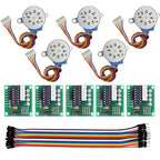 5Sets ULN2003 28BYJ-48 5V Stepper Motor + ULN2003 Driver Board Suitable for Arduino Driver Test Module Stepper Motors DIY Kit
