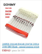 20pcs 1W Metal film resistor 1% 1R ~ 1M 1 2 10 22 47 100 330 ohm 1K 4.7K 10K 22K 47K 100K 330K 470K 2R 10R 22R 47R 100R 330R