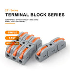 20/34/50PCS Lever Wire Connectors, 1 to 1 Inline Assemblable Wire Connector, Electrical Connectors Wire Terminals