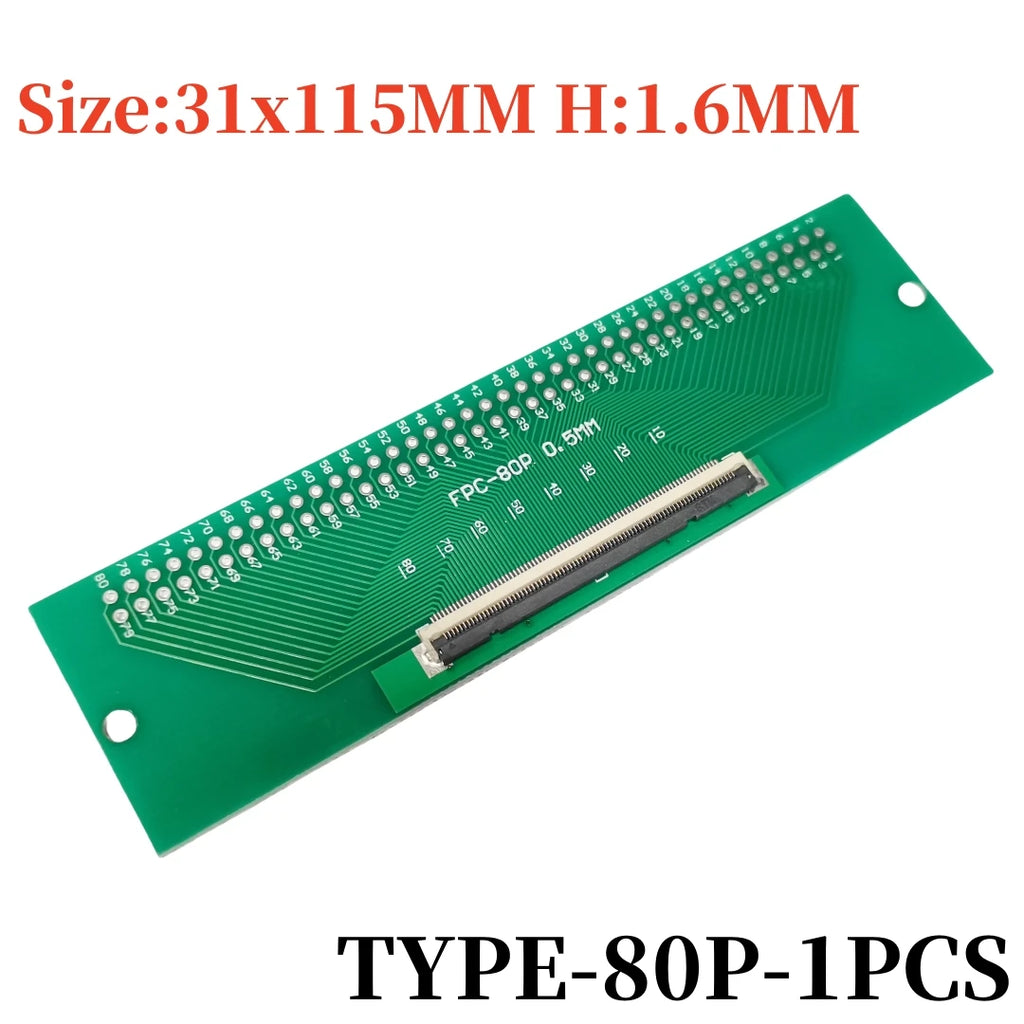 FFC/FPC 0.5MM Adapter Board 4P/6P/8P/10P/12P/14P/15P/16P/18P/20P/22P/24P/26P/30P/32P/34P/36P/40P/42P/45P/50P/60P/64P/68P/80P/96P