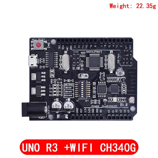 1Set UNO R3 Official Box ATMEGA16U2 / UNO+WiFi R3 MEGA328P Chip CH340G For Arduino UNO R3 Development Board WeMos ESP8266