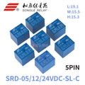 5Pcs New Relay SRD-05VDC-SL-C SRD-12VDC-SL-C SRD-24VDC-SL-C SRD 12VDC SL C 10A 250VAC 5PIN 3V 5V 9V 12V 24V 48V Power Relay