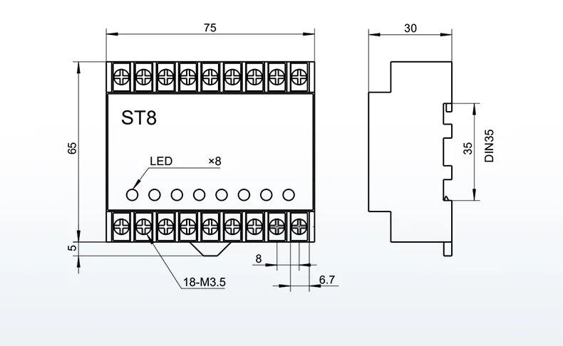 Optically Isolated Multi-Circuit Solid State Relay Module 24V DC Control DC DIN-Rail Module 220V AC PLC Output Amplifier Control