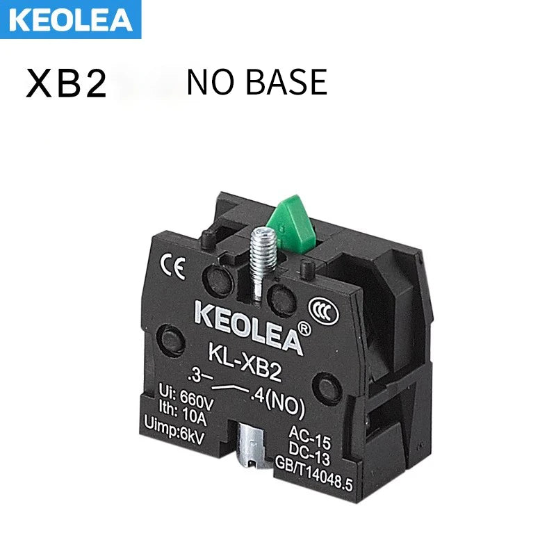 XB2 Series Metal Button Switch Self Reset Small Mushroom Head Middle Seat Emergency Stop 22mm Knob Key Start Inching Power on