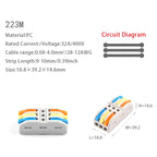 10PCS 2/3 in 2/3 out Quick Wire Connector Universal Compact SPL 222 223 Lever Push-in Electrical Cable Terminal Led Strip Light