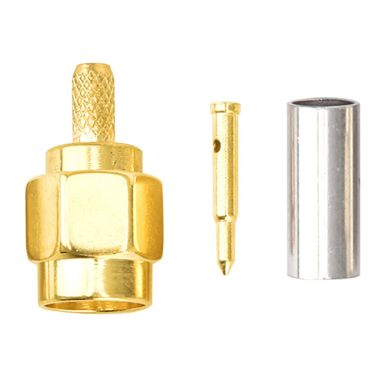 5Pcs SMA Plug SMA-J-1.5 RF Coaxial Connector Female Male Needle Straight Converter for RG174 RG316 LMR100 Crimp Cable