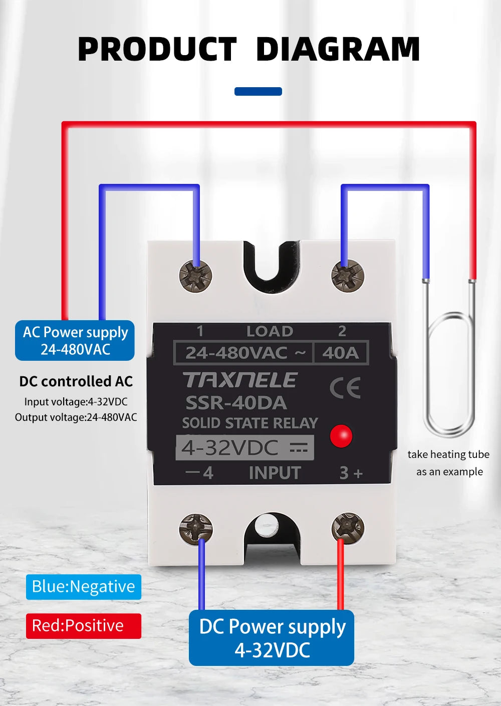 SSR 40DA SSR 25DA 10DA Solid State Relay  DC To AC 4-32VDC Input 24-480VAC Output solid state relay Industrial Single black SSR