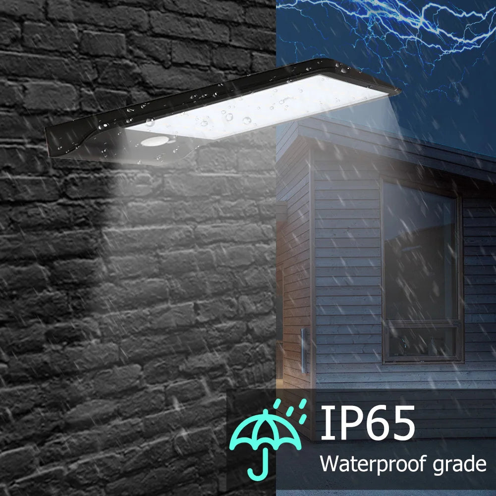 48 LEDs Solar Powered 3 Modes IP65 Waterproof Motion Sensor Lights Outdoor Lamps