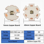 1-5PCS 3535 IR Laser Infrared Vcsel Lamp Beads 3W 808nmnm 850nm 940nm 980nm 1064nm LED Diodes Sensing Monitoring Night Vision