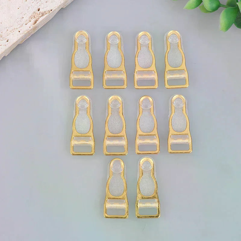 10Pcs 10/12/15/18MM Metal Adjust Buckle For Corset Leg Garter Belt Clip Hook Suspender Ends Buckles Hosiery Stocking Grips