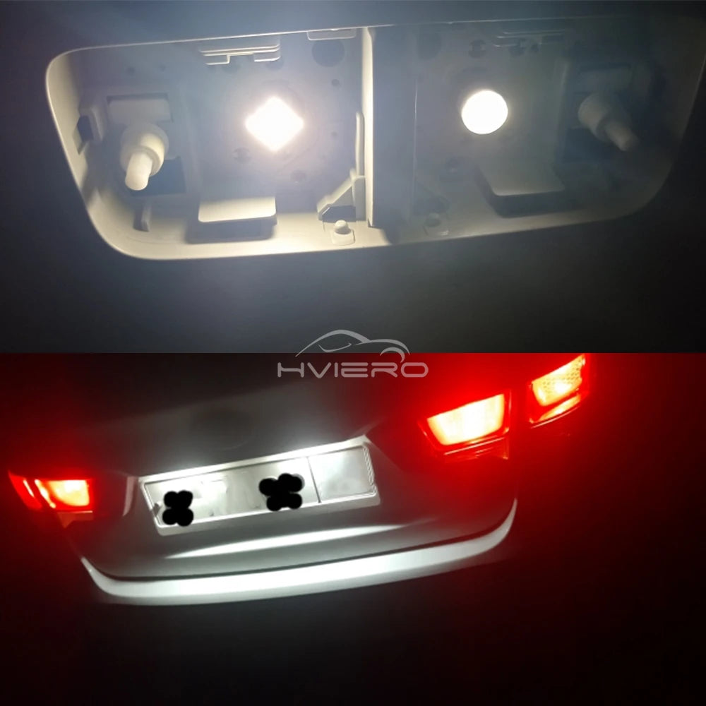 2pcs T10 W5W 1206 9smd 12SMD Turn Signal License Plate Light Car Wedge White 12V Canbus Backup Brake Dome Reading Lamp Led Bulb
