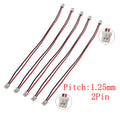 Micro JST 1.25mm 2 Pin Female to Female Plug Wires Connector Pitch 1.25 mm 2P Terminal Connectors With Wire Cables 10/15/20/30CM