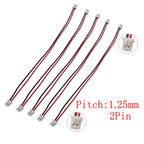 Micro JST 1.25mm 2 Pin Female to Female Plug Wires Connector Pitch 1.25 mm 2P Terminal Connectors With Wire Cables 10/15/20/30CM