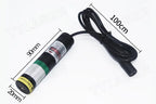 520nm Green Line Laser Module D20×90mm Waterproof Glass Len 10mW-135mW Focusable for Cutting Positioning