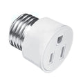 1pc E27 to EU US Converter Lamp Socket Screw LED Bulb Lighting E27 European America Plug Socket Light Holder White