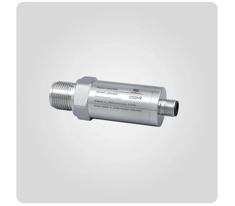 Pressure Transmitter 4-20mA Industrial Sensor M12 Connector IP67 Hydraulic Oil Air Monitoring