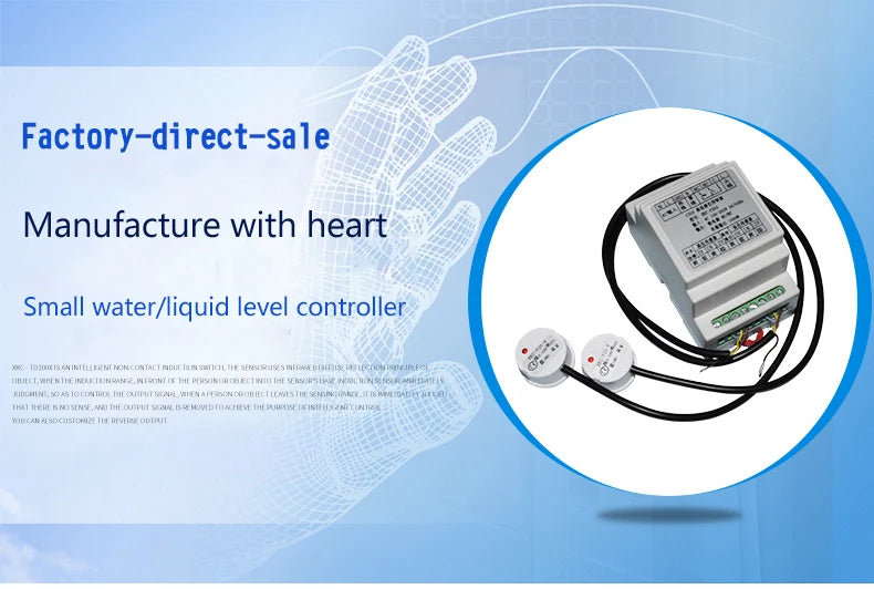 XKC-C350 AC110v-260v Cheap Small Sized Automatic Water Level Controller with Sensors for Water Pump and Valve Draining Pumping