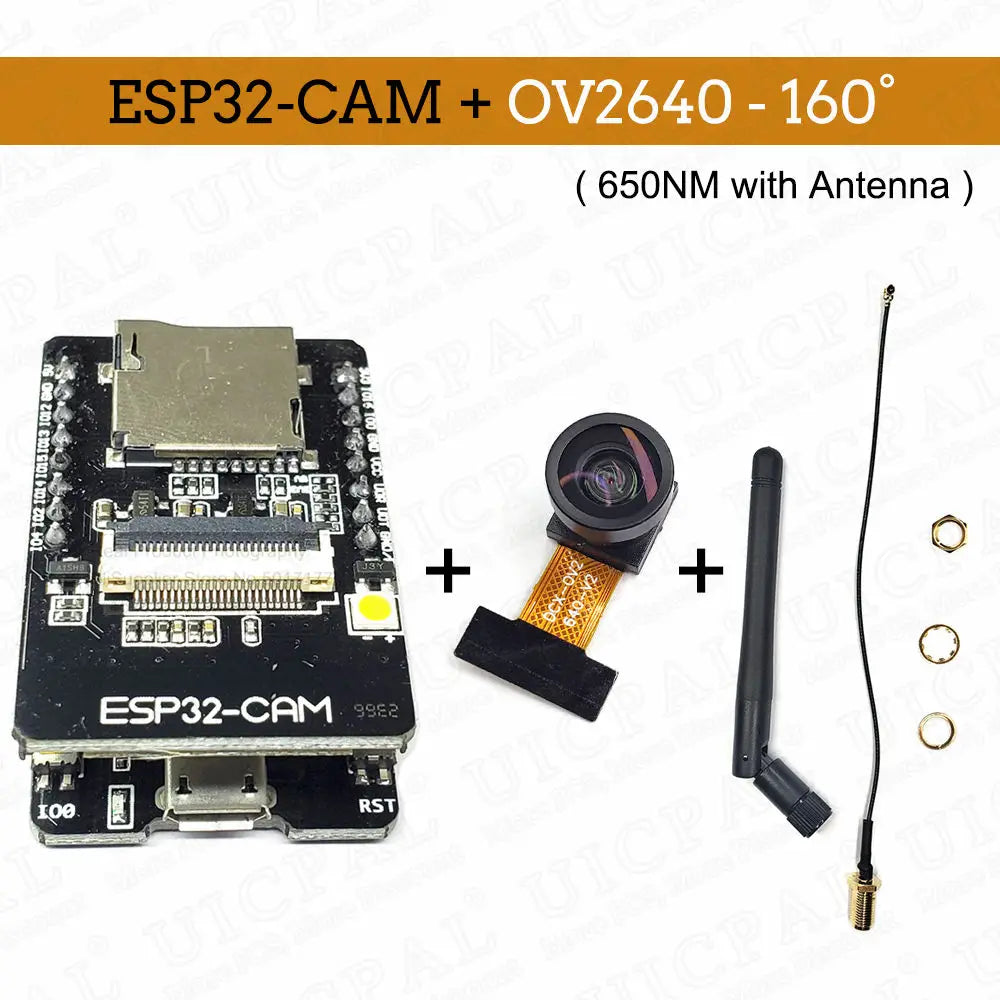 Original ESP32-CAM Camera Module Kit 2.4 GHz WiFi Bluetooth 8MB PSRAM OV2640 Camera Module 66 120 160 Degree 850nm Night Vision