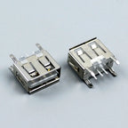 1-10PCS NEW A Type Flat Angle 180 Degree Female USB PCB Connector Socket USB Jack Plug