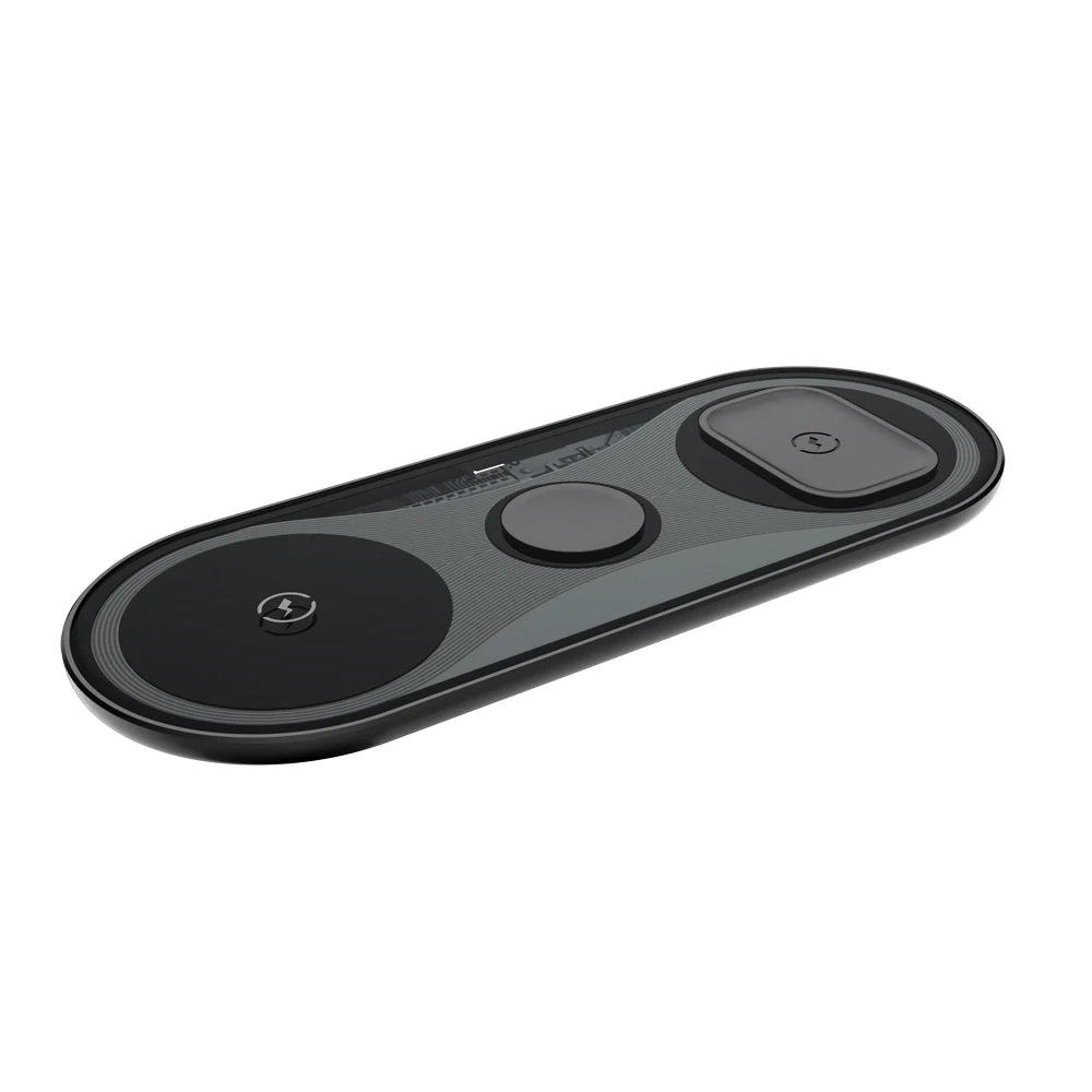 Wireless Charger Pad 3 in 1 for iPhone 17 16 15 Pro Max Fast Dual Wireless Charger for Samsung S25 S24 S23 Xiaomi Charging Pad