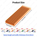 JEYI M.2 2280 SSD Heatsink Aluminum Cooler Multi-version NVMe Radiator with Thermal Pad,Dust Paper for PS5/PC/Laptop