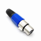 2/5/8/12PCS 3Pin XLR Male Female Speaker Connector Wiring Line Plug Blue 3-Core Audio Microphone Connector