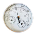 Metal 3 in 1 Barometer Weather Station for Indoor and Outdoor Use Barometer Thermometer Hygrometer with Round Frame