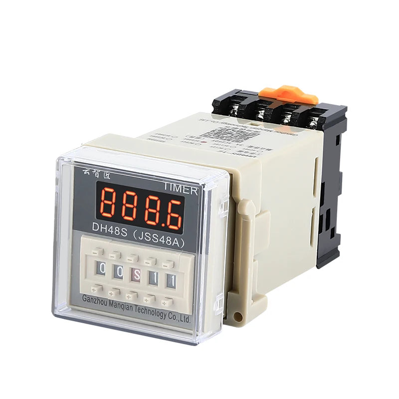 DH48S DH48S-S Digital Display Time Relay 220v AdjustAble CyCliC On Power Off Delay DH48S-1Z DC12V DH48S-2Z