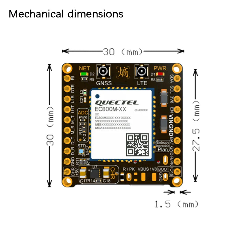 Quectel EG800GEU Development Core Board EVB kit LTE Cat1 Module For EC800X/EG800X series modules 4G Module EG800GEULD-I03-SNNDA