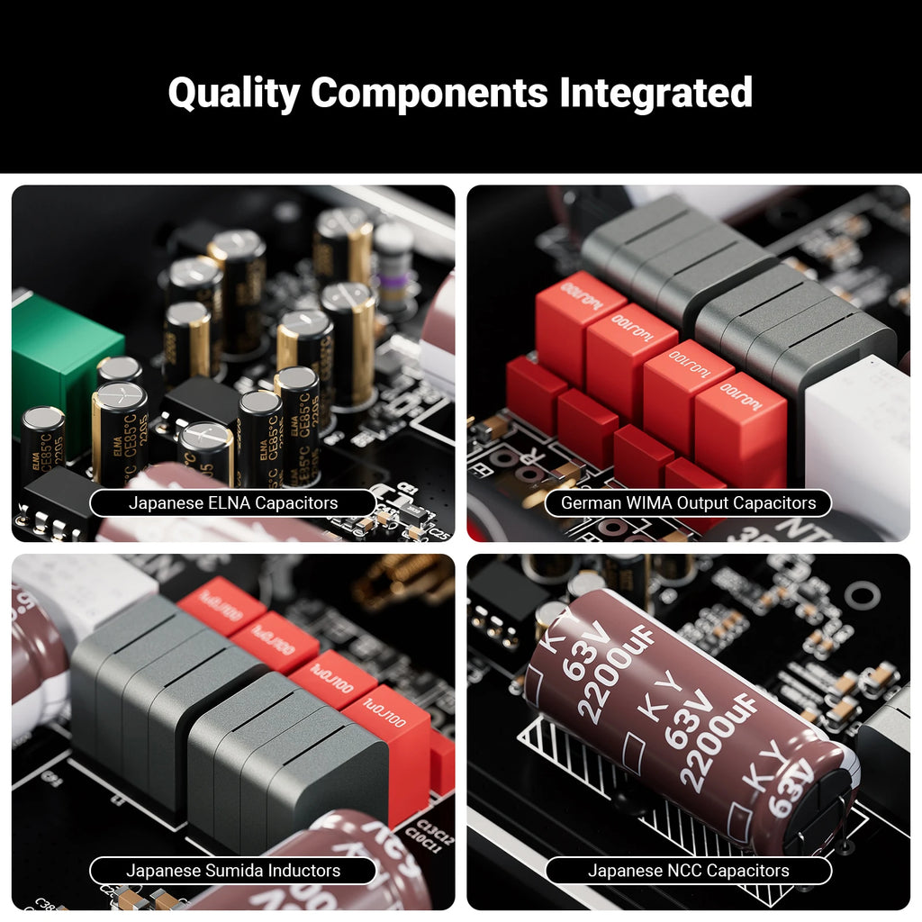 Fosi Audio V3 Stereo Power Amplifier 300W X2 TPA3255 Class D Mini Speaker Amp 2 Channel Audio Amplifier for Passive Bookshelf