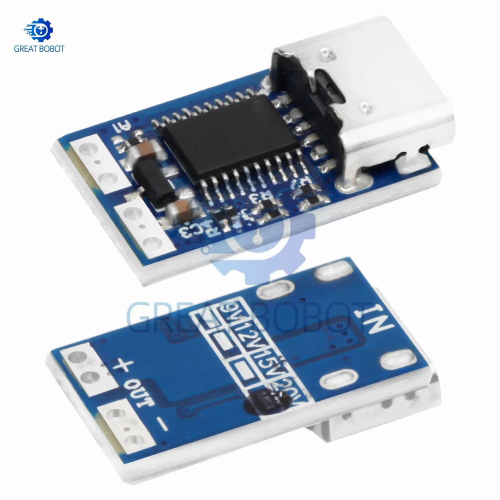 DC004-PD USB-C Trigger Module (PD3.0/PPS/QC4+) - 3-21V 5A Programmable Decoy with 100W E-Marker Cable for Laptop Power Banks