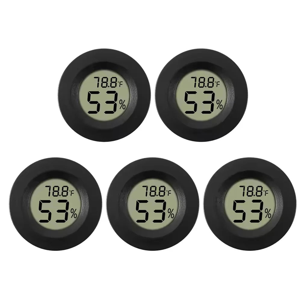 Mini Hygrometer Thermometer Fahrenheit or Celsius Meter Digital LCD Monitor Indoor Room Round Humidity Temperature Gauge
