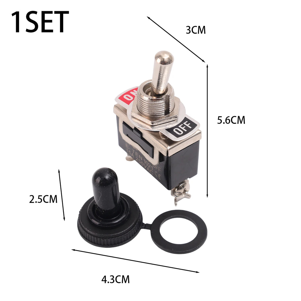 Rocker Switch Heavy-duty on/off Rocker Switch Waterproof Cap SPST Rocker Switch Suitable for Auto Marine Applications 2-pin SPST