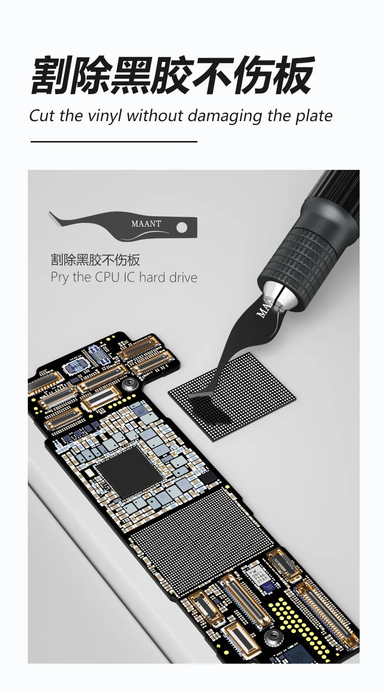 Maant MY-102 Blade Set BGA Maintenance Knife For iPhone CPU NAND CHIP IC Remove Glue Disassemble Rework Blade Knife Tools Kit